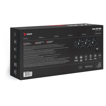 Savio NOX 360 mm Processor V&aelig;skek&oslash;lingss&aelig;t 12 cm Sort 1 stk