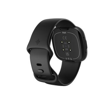 Fitbit Versa 4 - grafit - smart ur med bånd - sort