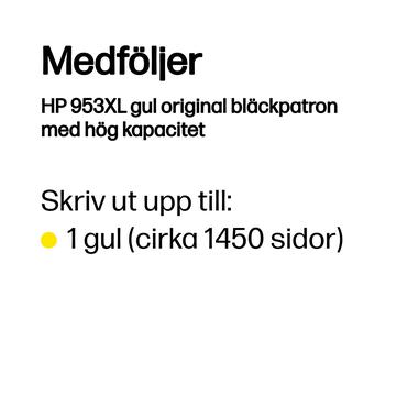 HP Original 953XL-blækpatron med høj kapacitet, gul