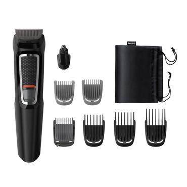 Philips Philips Multigroom series 3000 8-in-1, Face and Hair MG3730/15 8 tools Self-sharpening steel blades Up to 60 min run time Rinseable attachments