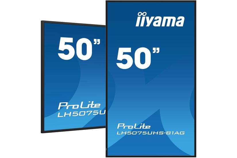 iiyama ProLite LH5075UHS-B1AG 50" Klass (49.5" visbar) LED-bakgrundsbelyst LCD-skärm - 4K - för digital skyltning