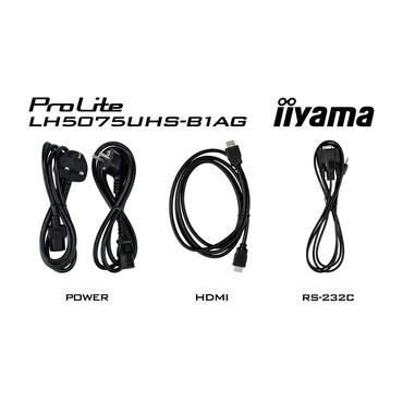 iiyama ProLite LH5075UHS-B1AG 50" Klass (49.5" visbar) LED-bakgrundsbelyst LCD-skärm