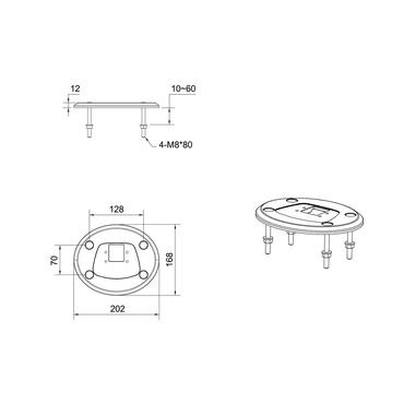 M Deskmount HD monteringskomponent - svart
