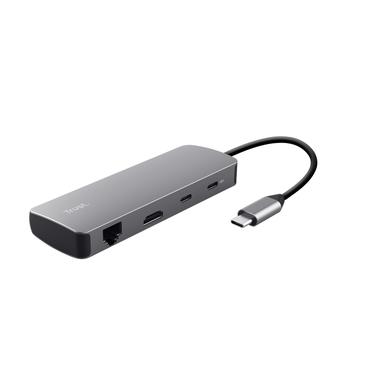 Trust 25672 interface hub USB Type-C Grå