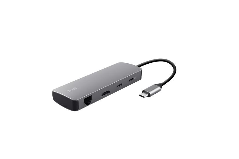 Trust 25672 interface hub USB Type-C Grå