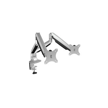ICY BOX IB-MS504-T monteringssats - justerbar arm - f&ouml;r 2 monitorer - svart, silver