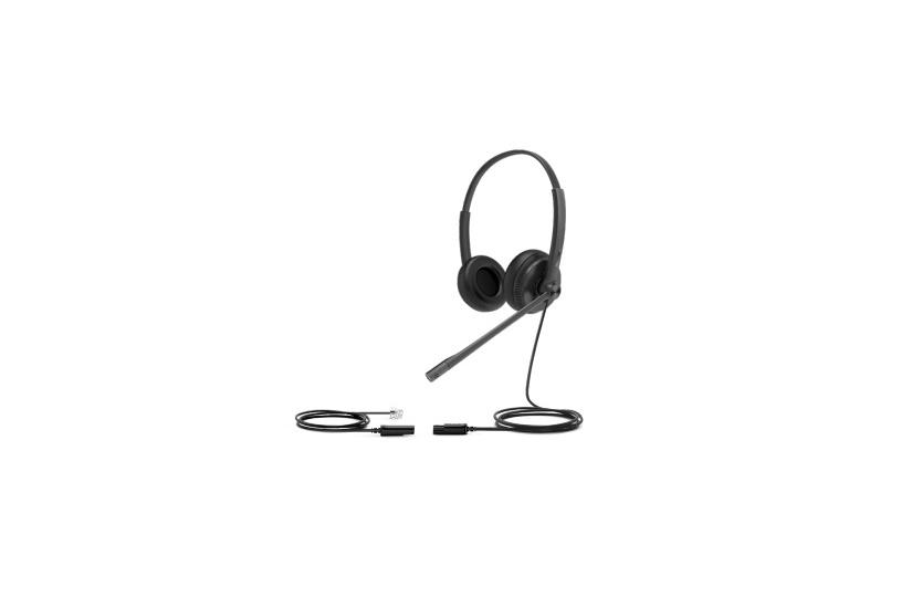 Yealink YHS34 Lite Dual - Headset - On-Ear - kabelgebunden - Quick Disconnect - Schwarz