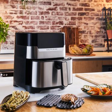 Tefal Easy Fry & Grill EY505D Enkelt 4,2 L Enkeltstående 1550 W Varmluftsteger Rustfrit stål