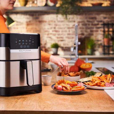 Tefal Easy Fry & Grill EY505D Enkelt 4,2 L Enkeltstående 1550 W Varmluftsteger Rustfrit stål