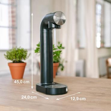 Brita SodaONE Plast, Rustfrit stål Sort