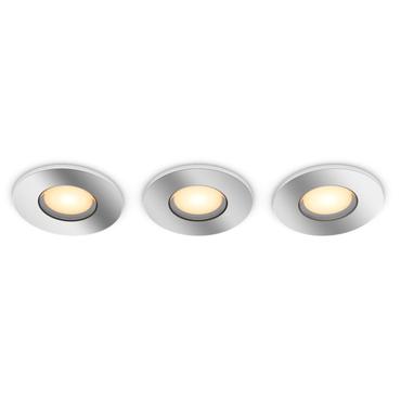 Philips Hue White Amb. Adore Einbausp rund silber 3x350lm DS