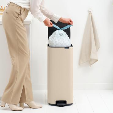 Brabantia Bo Pedal Bin 30 L Rektangulær Stål Beige