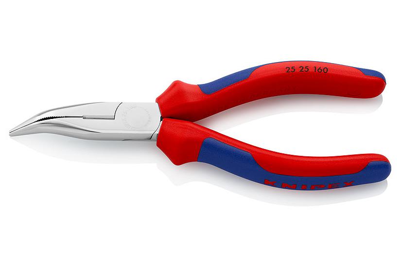 Flachrundzange mit Schneide gebogen 160 mm
