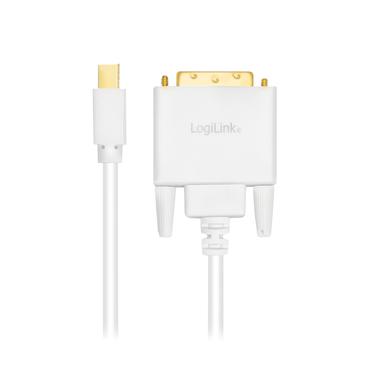 LogiLink CV0138 videokabel adapter 3 m Mini DisplayPort DVI Hvid