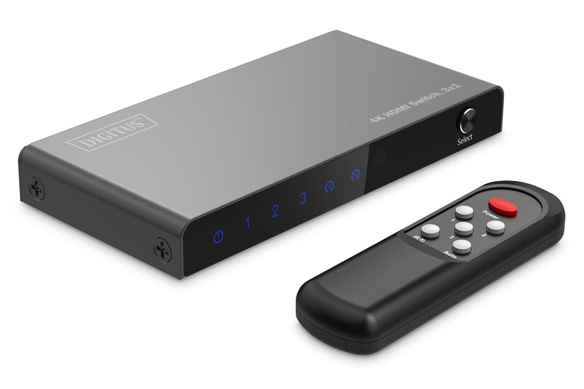 DIGITUS DS-55331 - video-/audioswitch - 4K - 3 x 1