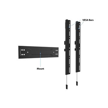 Multibrackets M VESA Wallmount Super Slim Fixed 400 MAX konsol - f&ouml;r platt panel - skiffersvart