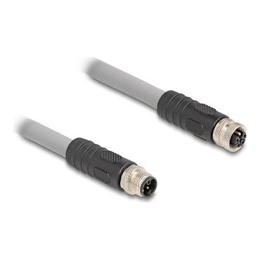 Delock - sensorforlængerkabel - 5-pins M12 til 5-pins M12 - 1 m