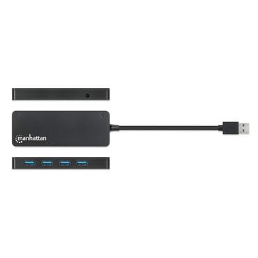 Manhattan 164900 interface hub USB 3.2 Gen 1 (3.1 Gen 1) Type-A 5000 Mbit/s Sort