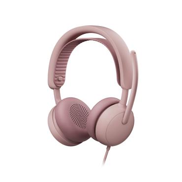 Logitech 981-001616 hovedtelefoner/headset Ledningsf&oslash;rt Opkald/musik USB Type-C / USB Type-A Rose
