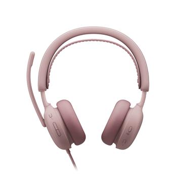 Logitech 981-001616 hovedtelefoner/headset Ledningsf&oslash;rt Opkald/musik USB Type-C / USB Type-A Rose