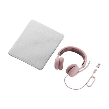 Logitech 981-001616 hovedtelefoner/headset Ledningsf&oslash;rt Opkald/musik USB Type-C / USB Type-A Rose
