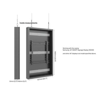Multibrackets M Pro Series h&ouml;lje - liten - f&ouml;r platt panel - h&ouml;g ljusstyrka - svart (RAL 9005)
