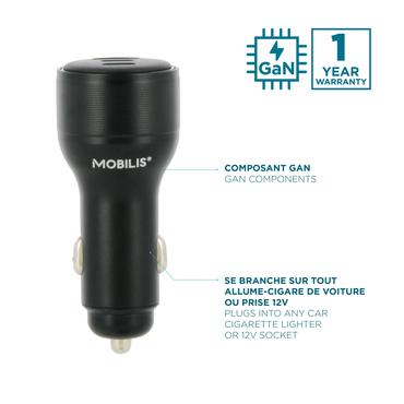 Mobilis 020018 oplader til mobil enhed Smartphone, Tablet Sort Cigartænder Automatisk