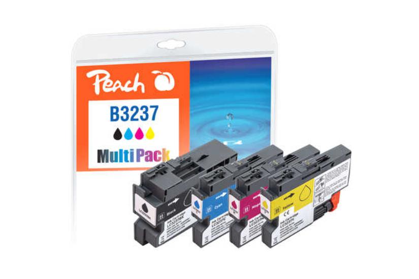 Peach 321008 bl&aelig;kpatron 4 stk Sort, Bl&aring;, Magenta, Gul