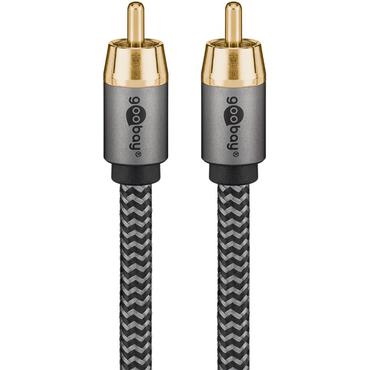 Mono RCA Cable, 5 m, Sharkskin Grey