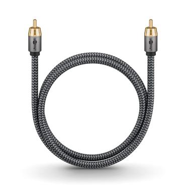 Mono RCA Cable, 5 m, Sharkskin Grey