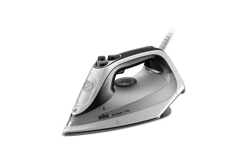 Braun TexStyle 7 Pro SI7149WB T&oslash;r & dampstrygejern EloxalPlus soleplate 2900 W Sort, Hvid
