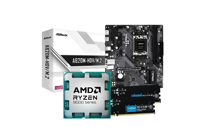 AMD 9600X - A620M - 32GB DDR5 PC Opgraderingspakke