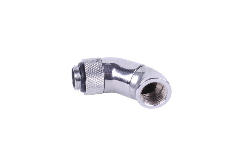 Alphacool vinklad adapter dubbel 45&deg; vridbar G1/4" ytterg&auml;nga till G1/4" innerg&auml;nga - k&oslash;lerv&auml;ske system tilslutnings adapter