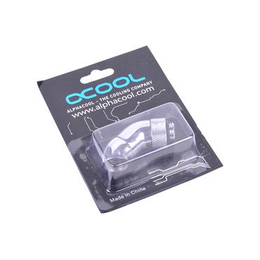Alphacool vinklad adapter dubbel 45&deg; vridbar G1/4" ytterg&auml;nga till G1/4" innerg&auml;nga - k&oslash;lerv&auml;ske system tilslutnings adapter