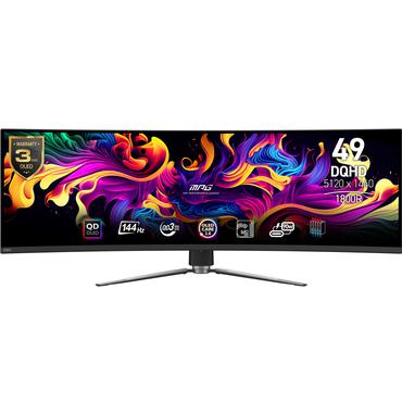 MSI MPG 491CQPDE QD-OLED sk&auml;rm - 49" - 0,03ms - Dual Quad HD 5120x1440 vid 144Hz