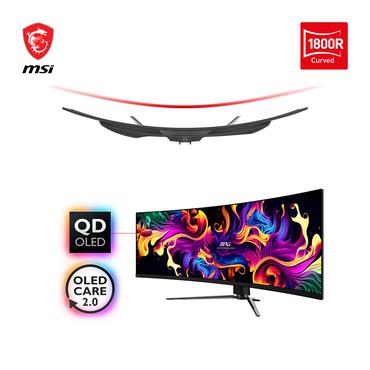 MSI MPG 491CQPDE QD-OLED sk&auml;rm - 49" - 0,03ms - Dual Quad HD 5120x1440 vid 144Hz