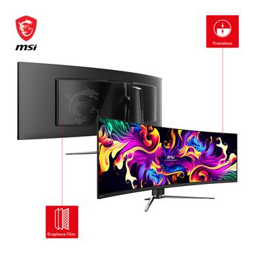 MSI MPG 491CQPDE QD-OLED sk&auml;rm - 49" - 0,03ms - Dual Quad HD 5120x1440 vid 144Hz