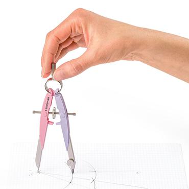 STAEDTLER Pr&auml;zisions-/Geometriezirkel Mars Comfort pastel Farbkombination pastell-pink/pastell-lavendel, - 1 St&uuml;ck (556 00-PA2)
