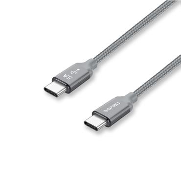 nevox 1653 USB-kabel USB 2.0 1 m USB C Gr&aring;, S&oslash;lv