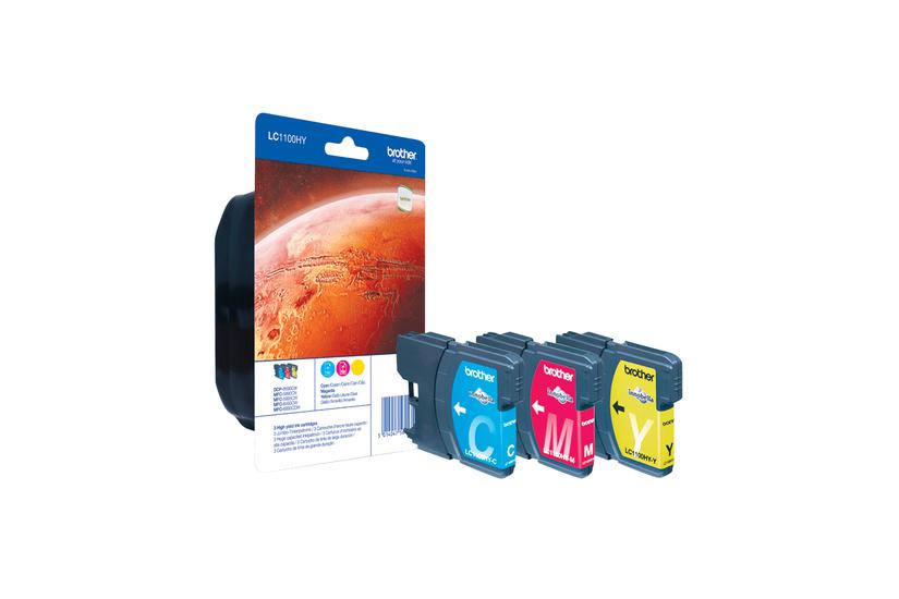 Brother LC1100HY Rainbow Pack - Højtydende - gul, cyan, magenta - original - blækpatron
