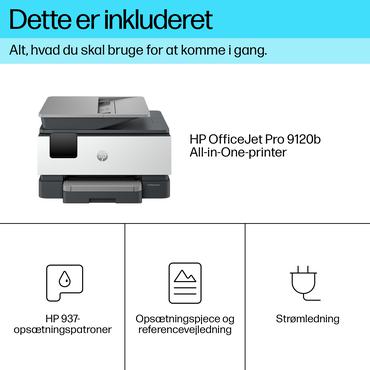 HP Officejet Pro 9120b All-in-One - multifunktionsprinter - farve