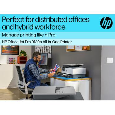 HP Officejet Pro 9120b All-in-One - multifunktionsprinter - farve