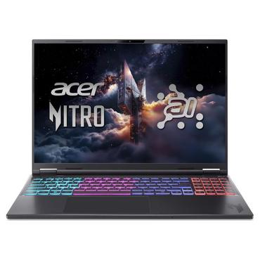 Acer Nitro 16S AI AN16S-61-R597 AMD Ryzen AI 5 340 Laptop 40,6 cm (16") WUXGA 16 GB DDR5-SDRAM 1 TB SSD NVIDIA GeForce RTX 5050 Wi-Fi 6E (802.11ax) Windows 11 Home Tysk Sort