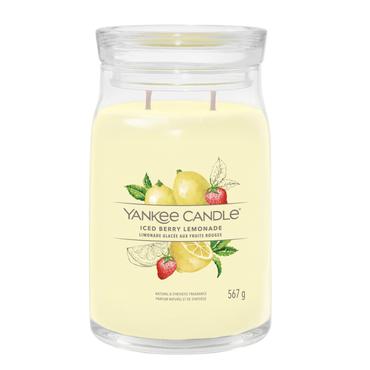 Yankee Candle Iced Berry Lemonade vokslys Cylinder Grapefrugt, Citron, Pomelo Gul 1 stk
