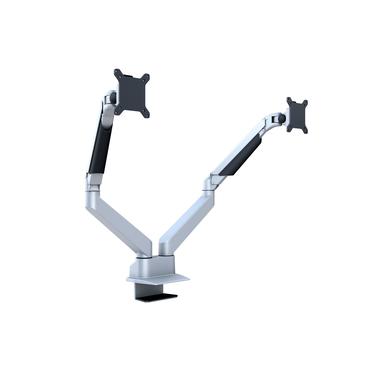 Multibrackets M VESA Gas Lift Arm Dual Side by Side ställ - justerbar arm - för 2 LCD-bildskärmar - silver
