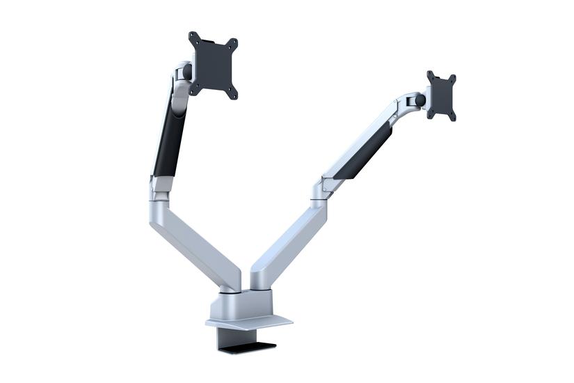 Multibrackets M VESA Gas Lift Arm Dual Side by Side ställ - justerbar arm - för 2 LCD-bildskärmar - silver