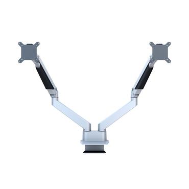 Multibrackets M VESA Gas Lift Arm Dual Side by Side ställ - justerbar arm - för 2 LCD-bildskärmar - silver