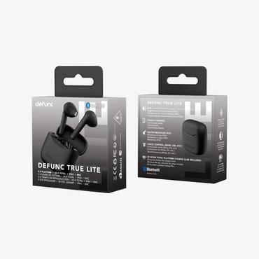 DEFUNC True Lite Hovedtelefoner True Wireless Stereo (TWS) I ørerne Musik/hverdag Bluetooth Sort