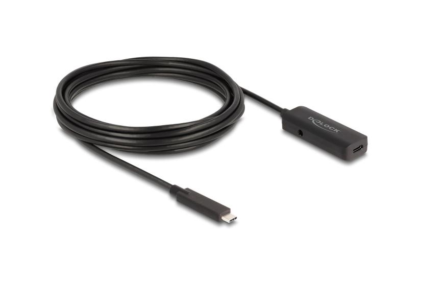Delock - USB typ C-f&ouml;rl&auml;ngningskabel - 24 pin USB-C till USB-C/DC-str&ouml;muttag - 5 m