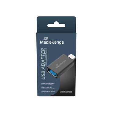 MediaRange Universaler USB-A auf USB-C Adapter   schwarz